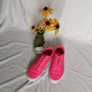Vans Hot Pink Leather Unisex Skate Shoe